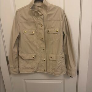 J. Crew Beige Waxed Canvas Jacket